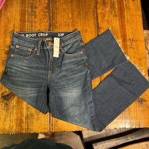 J. Crew Demi Boot Crop 23P New Tags Denim Jeans Petite NWT